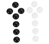 Abaodam Glass Go Stones Flat Black and White Ceramic Game Pieces Home Go Chess Accessories for Board Game Lovers Smooth Finish Craftsmanship