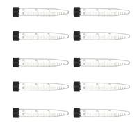 Abaodam Glass Test Tubes 10pcs 15ml Conical with Screw Caps for Storing Small Samples in Laboratory