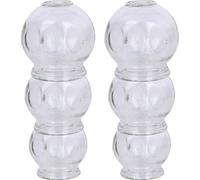 Abaodam Glass Vacuum Cupping Cups Set to Promote and Dispel Wind and Dampness for Home Use 6pcs Thickened Designed for Muscle Relaxation Therapy