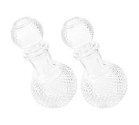 Abaodam Glass Whiskey Decanter Set and Simple Design 2pcs with 250ml Capacity, Artistic Appearance to Store Wine and Wine Taste for Banquets and Hotels