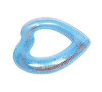 Abaodam Glitter Filled Heart Shaped Inflatable Swimming Ring for Adults and Thickened PVC Pool Float with Enhanced Buoyancy for Beach Pool Parties and Outdoor Summer Fun