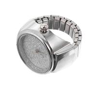 Abaodam Glitter Finger Watch Ring with Elastic Band for Men and Women Simple Casual Design Movement Ring Suitable for Parties Dating and Everyday Wear