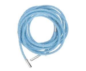 Abaodam Glitter Rhinestone Shoelace for Shoes 4mm Blue 140cm Pair | Glass and Fabric Build, Classic Decorative Style, Practical Flexible Wear Resistance, Blue Mesh Packed Crystals