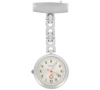 Abaodam Glow Dark Nurse Pocket Watch with Silver Sunburst Case Elegant Brooch Design for Medical Staff Chest Watch for Nurses Doctors Paramedics Daily Wear