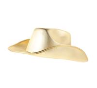 Abaodam Gold Glitter Cowgirl Hat Lightweight Western Party Prop for Halloween Cosplay and Themed Events Unique Design with Stunning Detail