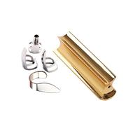 Abaodam Gold Guitar Slide Bar Set 1 Metal Slide Tone Bar and 3 Metal Picks for Electric and Acoustic Guitars