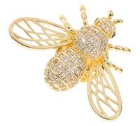 Abaodam Gold Tone Brooch Copper Micro Inlaid Zirconia, Decorative Lapel Pin for Women’s Clothing Accessories, Summer Anti-exposure Fashion Brooch