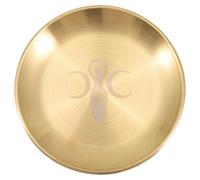 Abaodam Golden Copper round Candle Holder with Creative Pattern Design, Multi-purpose Decorative Tea Light Holder for Home Décor and Altar Ceremony, No Sharp Edges, Stylish and Elegant