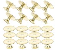 Abaodam Golden Cupcake Stand 24pcs Sturdy Construction and Spacesaving Pp Material, Elegant Honeycomb Design for Wedding and Celebration Table Display