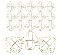 Abaodam Golden Mushroom Paper Clips Iron Material 20pcs Stylish and Playful Design, for Organizing Documents and Streamlining Workflow for Office and Home Use