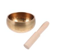 Abaodam Golden Sound Bowl Set with Wooden and Copper Materials, Portable and Easy to Store, for Meditation Rooms and Spiritual Practitioners