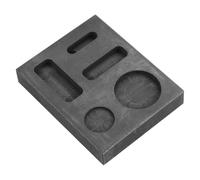 Abaodam Graphite Ingot Mold Five-Hole Non-Ferrous Metal Melting Casting Mould for Jewelry Silver Gold Refining Scrap Bar with Torch Melting Compatibility