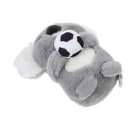 Abaodam Grey Plush Koala Shaped Doll with Green Leaf Scarf Soft for Home Decoration Party Atmosphere Enhancer Gift for Friends and Family