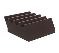 Abaodam Grooming Clipper Blade Storage Case Multi-Compartment Razor Holder for Home Barber Shaving Haircut Tools Brown with Stable Base