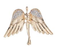 Abaodam Guardian Angel Wing Brooch Pin Metal Lapel Pin Gold Clothes Badge for Men’S Suit and Women’S Scarf Decoration