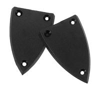 Abaodam Guitar and for Truss Rod Cover Plate 2pcs Abs Black Replacement Parts Accessory Decorative Electric Guitar