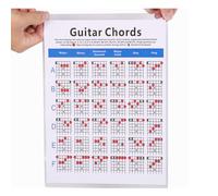 Abaodam Guitar Chord Practice Chart Sturdy Paper Electric Guitar Chord Fingering Guide for Students and Beginners