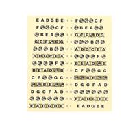 Abaodam Guitar Fretboard Note Sticker Paper Material for Beginners Guitar with Thin Background, Clearly Shows Name and Tone and Suitable for Electric and Acoustic Guitar Fingerboards