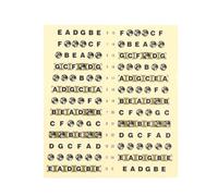 Abaodam Guitar Fretboard Notes Sticker Self-adhesive Paper Scale Sticker for 6 Strings Guitars Clearly Shows Name and Tone for Beginners