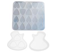 Abaodam Guitar Pick Storage Box 3pcs Triangle Silicone Molds for DIY Resin Plectrum Crafting, Practical Epoxy Mold Set for Acoustic and Electric Guitar Accessories