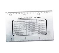 Abaodam Guitar String Action Gauge Ruler Tool for Acoustic Bass High Precision Steel Construction Measuring Kit for Guitar Maintenance Setup Multi Use Accessory for Fretboard Measurements