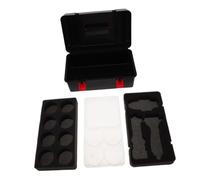 Abaodam Gyro Storage Box with Handle and Lid for Boys and Girls - Black Plastic Burst Tops Carrying Case with Foam and Blister Insert - Portable Toy Organizer for Travel and Battling Top