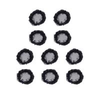 Abaodam Hair Bun Cover Delicate and Elegant 10pcs for Women Mesh Hair Nets Black Bun Net Ballet Dance Party Accessories