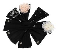 Abaodam Hair Bun Maker 4Pcs Butterfly Flower Donut Lazy Hair Curler Small Elastic Bands for Dance Proms and Daily Decoration