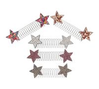 Abaodam Hair Comb 5pcs Star Hair Pin Rhinestone Decoration Metal Strong Hold Lightweight for Women Skin Care Washing Face