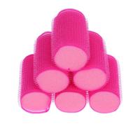Abaodam Hair Curlers Jumbo Sponge Rollers 8 Pieces for Pear-Shaped Hair Styling and Updos, Soft Self-Adhesive Foam Curlers for Sleeping and (Rose Red, 2.4 Inch)