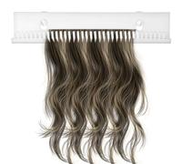 Abaodam Hair Extension Rack Hair Extension Styling Holder Acrylic White No Wall Damage Easy Access Mounting Tools Display