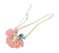 Abaodam Hairpin Bun Metal Peony Design Flower, U-shaped with Hair Elegant Chinese Traditional Stable Ergonomic Fork for Women Banquets and Parties Hair Decorations