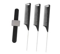 Abaodam Hairpin Wrist Band and 3 Tip Tail Combs Set for Hairdressing, Silicone and Abs Material, Helps You Get Items Quickly and Absorbs Metal Hairpins, Hair up Accessories for Styling