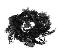 Abaodam Halloween Black Artificial Maple Leaf Wreath with Silk Flowers for Home Decor, Festive Hanging Decoration with Fine Craftsmanship, for Living Room and Study Halloween Ornament