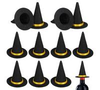 Abaodam Halloween Mini Witch Hat Wine Bottle Topper 26 Inch Decorative Party Accessory for Halloween Supplies and Diy Crafts