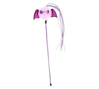 Abaodam Halloween Monster Shaped Cat Teasing Wand Interactive for Cats Lightweight Portable Teaser Stick to Stimulate Curiosity and Encourage Exercise Cute Tassel Design for Indoor Play