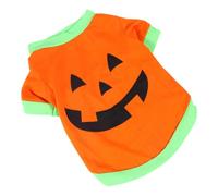 Abaodam Halloween Pet Dog Vest Pumpkin Outfit Breathable Cotton Fabric and Easy to Put on Design, for Walking and Travel in Orange Colour