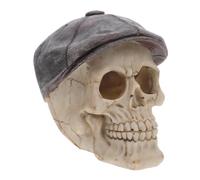 Abaodam Halloween Skull Head Aquarium Ornament Light Brown Craft for Fish Tank Landscaping Decoration Unique Reptile Accessory Suitable for Fresh Salt Water