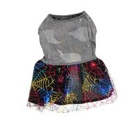 Abaodam Halloween Themed Dog Skirt Adorable Spiderweb Print Pet Dress for Halloween Parties Comfortable Easy to Wear for Dogs and Cats Charming