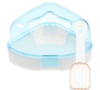 Abaodam Hamster Bathroom Five Pointed Star Bathtub Blue Plastic Bathing Tub for Small Pets Easy to Clean and Disassemble Multi Functional for Bathing and Feeding Stable Skid Random Color