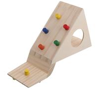 Abaodam Hamster Climbing House Beige Wooden Cabin Multi-functional Exercise Hideout for Small Pets Like Hamsters and Rats Safe Activity Playground