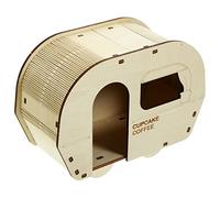 Abaodam Hamster Hideout Wooden Multi-layer Cage Toy Hamster House Hideaway for Sleeping and Playing Mini Rat Cage Hideout and Small Rodents