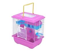 Abaodam Hamster House Running Wheel Portable Pet Cage Acrylic Villa Cage for Small Mammals