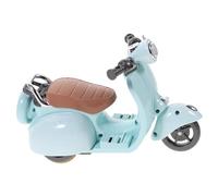 Abaodam Hamster Motorcycle Toy Plastic 360-degree Rotating Musical Light-up Plaything for Small Pets Cage Decoration Blue