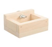 Abaodam Hamster Wooden Food Bowl Smooth Polished Surface Easy to Clean Small Animal Feeder for Hedgehog Guinea Pig Squirrel Feeding Supplies Natural Wood Pet Dish