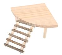 Abaodam Hamster Wooden Ladder Platform Decorative Chinchilla Ladder Platform for Interactive Fun and Variety of Activities Adorable Multifunctional Landscapes Design for Hamster and Guinea