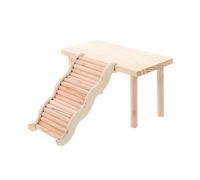 Abaodam Hamster Wooden Platform Ladder for Small Animals Like Rats and Guinea Pigs Enhances Cage Environment and Provides Climbing Fun