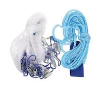 Abaodam Hand Cast Net Sturdy Line and Metal Material with Strong Closure and Quick Sink Features Efficient Fish Collection Net for Fishing Bait Outdoor Fishing Tool for Fishermen