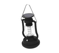 Abaodam Hand Crank Solar Camping Lamp Vintage Kerosene Style Outdoor Light with High Brightness LED Beads Portable Black Lantern for Hiking and Emergency Use
