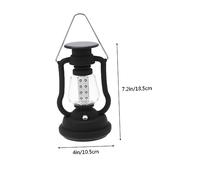 Abaodam Hand Cranked Solar Kerosene Lantern Vintage Style Camping Light with High Brightness LED Beads Portable Outdoor Lamp for Tent and Home Decoration Black